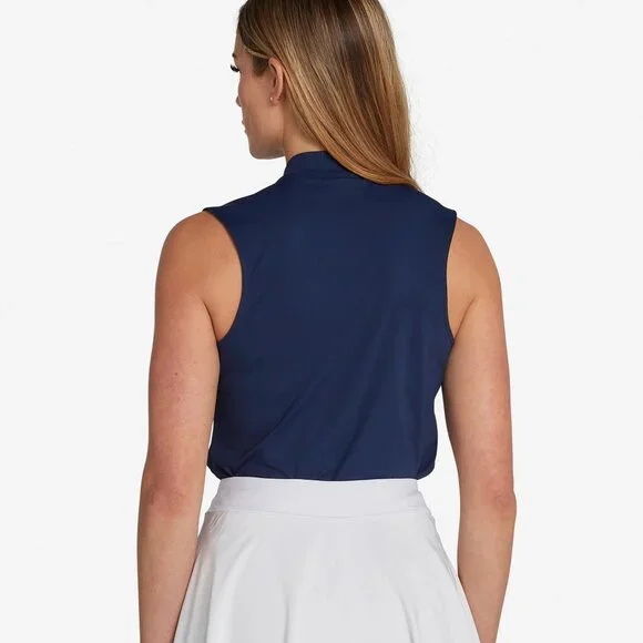 NEW Bad Birdie Blade Sleeveless Golf Polo Shirt Dark Navy Women's Size MEDIUM - Picture 4 of 11